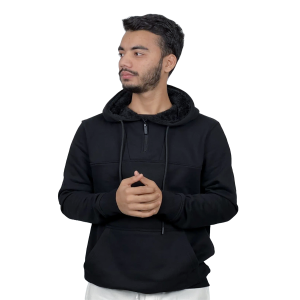 InterLock Fabric Black Hoodie
