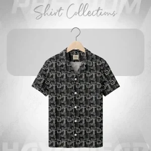 SHT001 Black Cuban Shirt