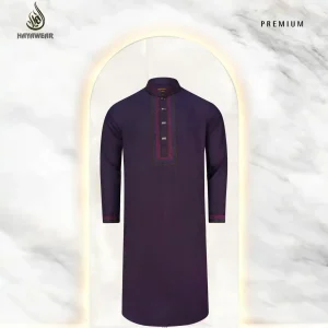 Doby Cotton Embroidery Deep Purple