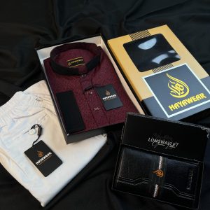 Men's Stylish Eid Combo - Deep Red
