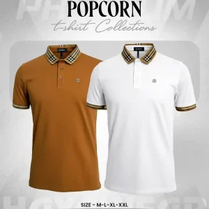 PL004 White & Brown 2pcs Popcorn Combo