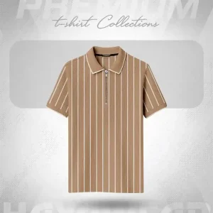 PL003 Brown Waffle Polo