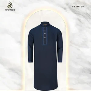 Doby Cotton Embroidery Blue